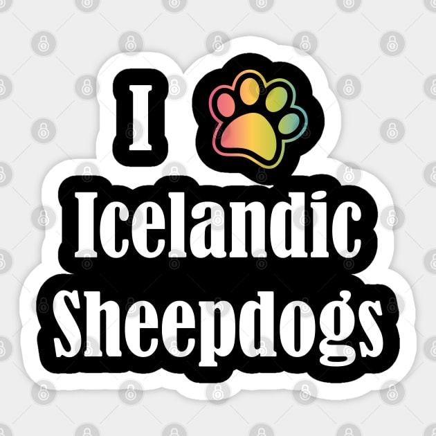 I Heart Icelandic Sheepdogs | I Love Icelandic Sheepdogs Sticker by jverdi28